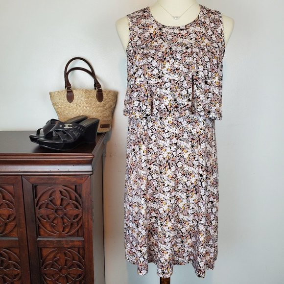 a.n.a. Soft Floral Comfortable Pullover Sleeveless Shift Dress Size S - Picture 1 of 8